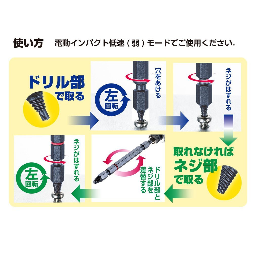 VESSEL ベッセル ネジはずしビット 電動ドライバー用 NEJ-2 M5～M6用