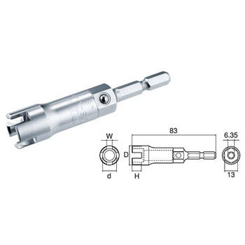 TOP トップ 電動ドリル用蝶ネジソケット ECS-M6 | 工具,先端工具,六角