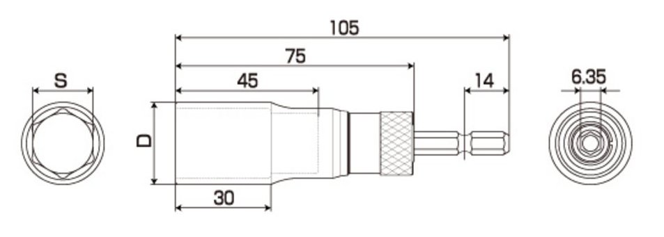 その他 517TOY 電動ドリル用強替軸ソケット(40V対応) ESK-17TS TOP 先端工具