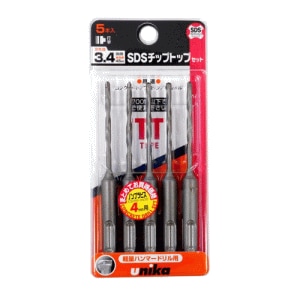ｕｎｉｋａ ユニカ SDSチップトップビットセット 3.4mm 5本入 DP5-T34