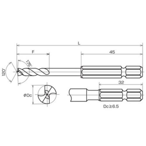 NACHi ナチ 六角軸ドリル すぱっとドリル 2.8mm 6SDSP2.8 | 工具,先端