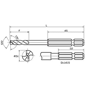 NACHi [ナチ] 六角軸ドリル すぱっとドリル 9.0mm [6SDSP9.0] | 工具
