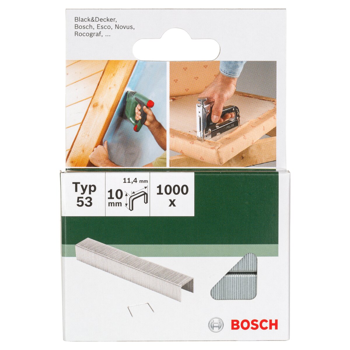 BOSCH ボッシュ ステープル 1000本入り 幅11.4mm ST10