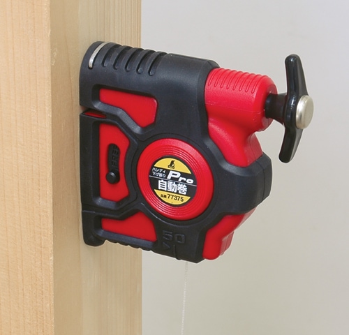 シンワ測定 ハンディ下げ振り PRO 自動巻 赤 77375 | 工具,大工