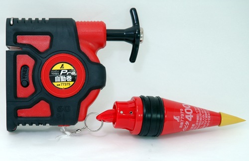 送料無料】シンワ測定 ハンディ下げ振り PRO 自動巻 スイピタ400G付 赤