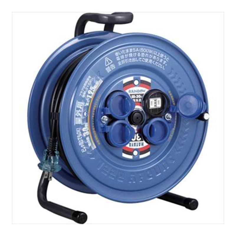 【送料無料】HATAYA ハタヤ 屋外用 防雨型 サンデーレインボーリールSS-30 30mコードリール