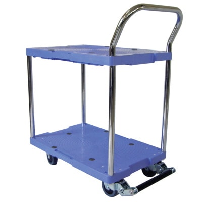 【送料無料】【法人限定】ナンシン 二段式 微音台車 フットブレーキ付 DSK-104B[DSK104B] 【メーカー直送・代引不可・置配不可・配送地域限定】