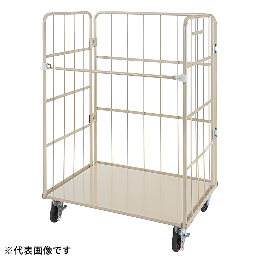 【法人限定】ナンシン カゴ車 W1100×D800×H1700mm RC-55CIV アイボリー 【メーカー直送・代引不可・置配不可・配送地域限定】