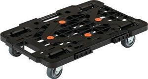 TRUSCO トラスコ 樹脂製平台車 ルートバンメッシュタイプ 515×385 黒 MPK-500-BK