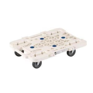 TRUSCO トラスコ 樹脂製平台車 ルートバンメッシュタイプ 515×385 オール自在 白 MPK-500J-W