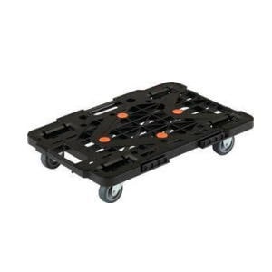 TRUSCO トラスコ 樹脂製平台車 ルートバンメッシュタイプ 615×415 黒 MPK-600-BK