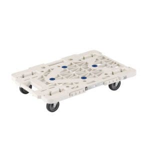 TRUSCO トラスコ 樹脂製平台車 ルートバンメッシュタイプ 615×415 オール自在 白 MPK-600J-W