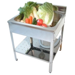 送料無料】ステンレス アウトドアキッチン 流し台 幅450mm 奥行345mm