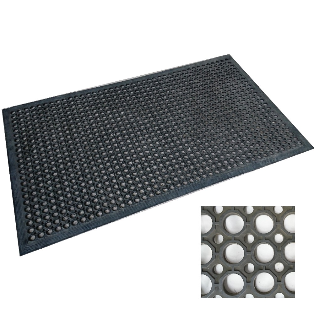 有孔ゴムマット/ラバーマット 薄手 連結タイプ 914×914×10mm 4.8kg (4枚セット) 有孔 ラバーマット ⁄ ゴムマット 薄手 連結タイプ 1枚