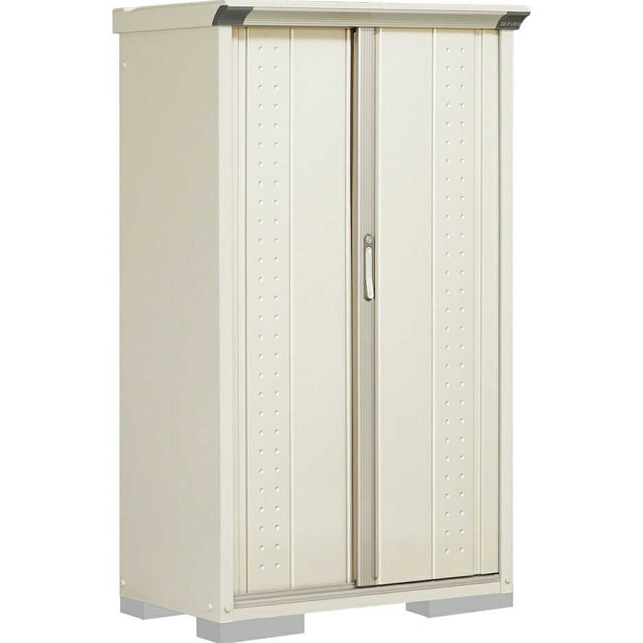 【送料無料】タクボ 小型物置 グランプレステージジャンプ GP-95BFMW ムーンホワイト 全面棚タイプ 【メーカー直送・代引不可・置配不可・配送地域限定】