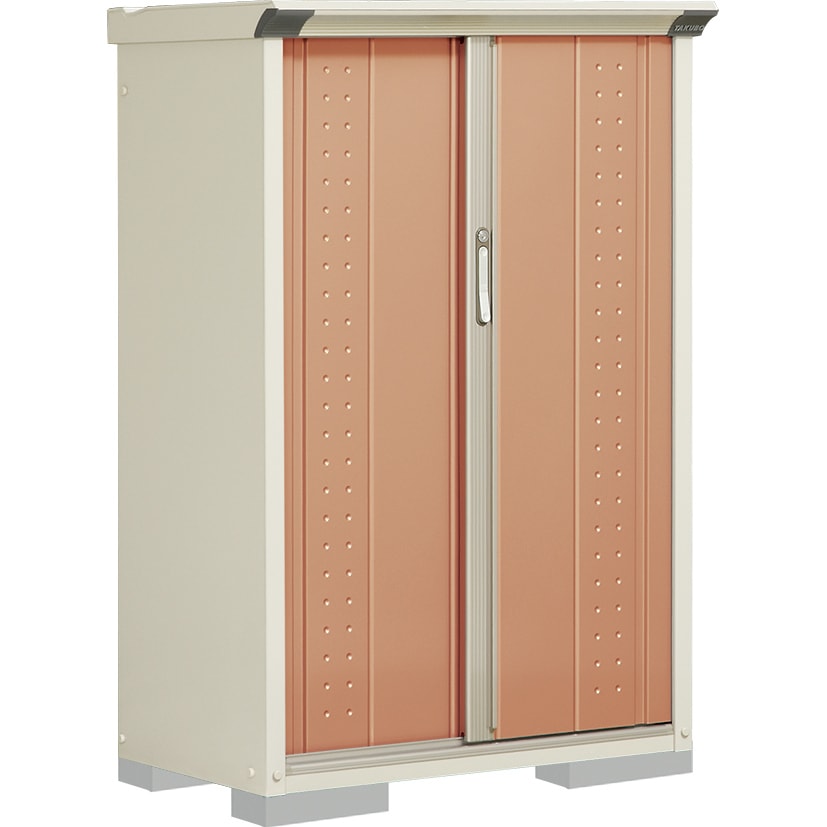 【送料無料】タクボ 小型物置 グランプレステージジャンプ GP-95CFTR トロピカルオレンジ 全面棚タイプ 【メーカー直送・代引不可・置配不可・配送地域限定】