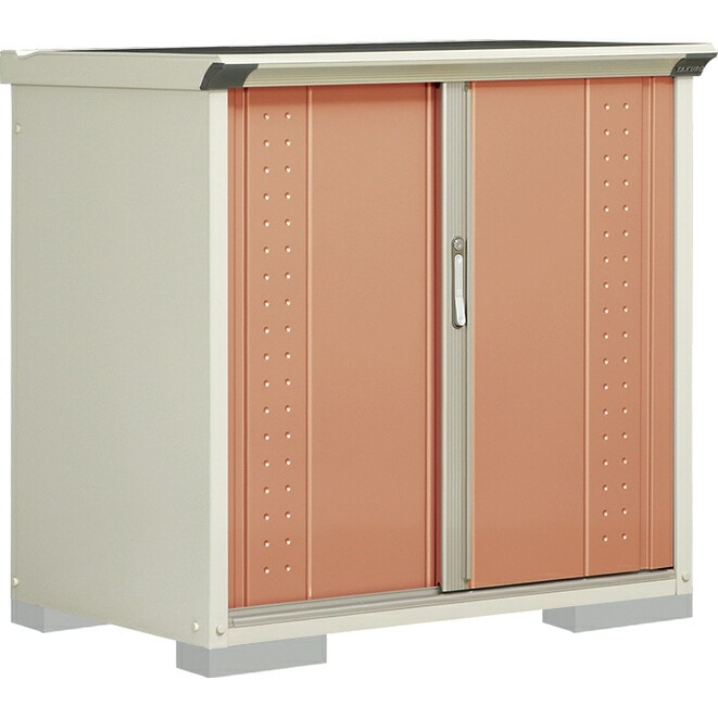 【送料無料】タクボ 小型物置 グランプレステージジャンプ GP-117DFTR トロピカルオレンジ 全面棚タイプ 【メーカー直送・代引不可・置配不可・配送地域限定】