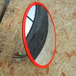 サンケイ　カーブミラーPOMグラスミラー[丸型スタンド式]　【径20cm】