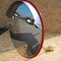 【送料無料】サンケイ　カーブミラーステンレスミラー[丸型スタンド式]【径45cm】