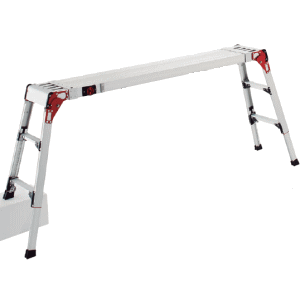 【送料無料】【法人限定】長谷川工業 スノコ式 天板・脚部伸縮式足場台 DSL1.0-2709 【メーカー直送・代引不可・置配不可・配送地域限定】