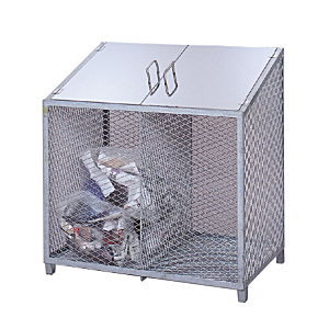 【法人限定】サンカ ダストボックス-S メッキ CS-01 【メーカー直送・代引不可・置配不可】