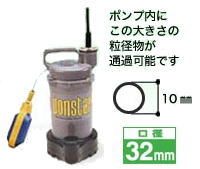 送料無料】工進 簡易汚物用水中ポンプ ポンスター PSK-63210A 自動運転