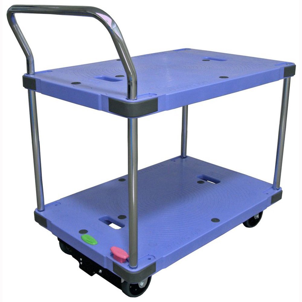 【送料無料】【法人限定】ナンシン サイレントマスター スペシャルブレーキ付 微音樹脂2段台車 DSK-304B2 【メーカー直送・代引不可・置配不可・配送地域限定】