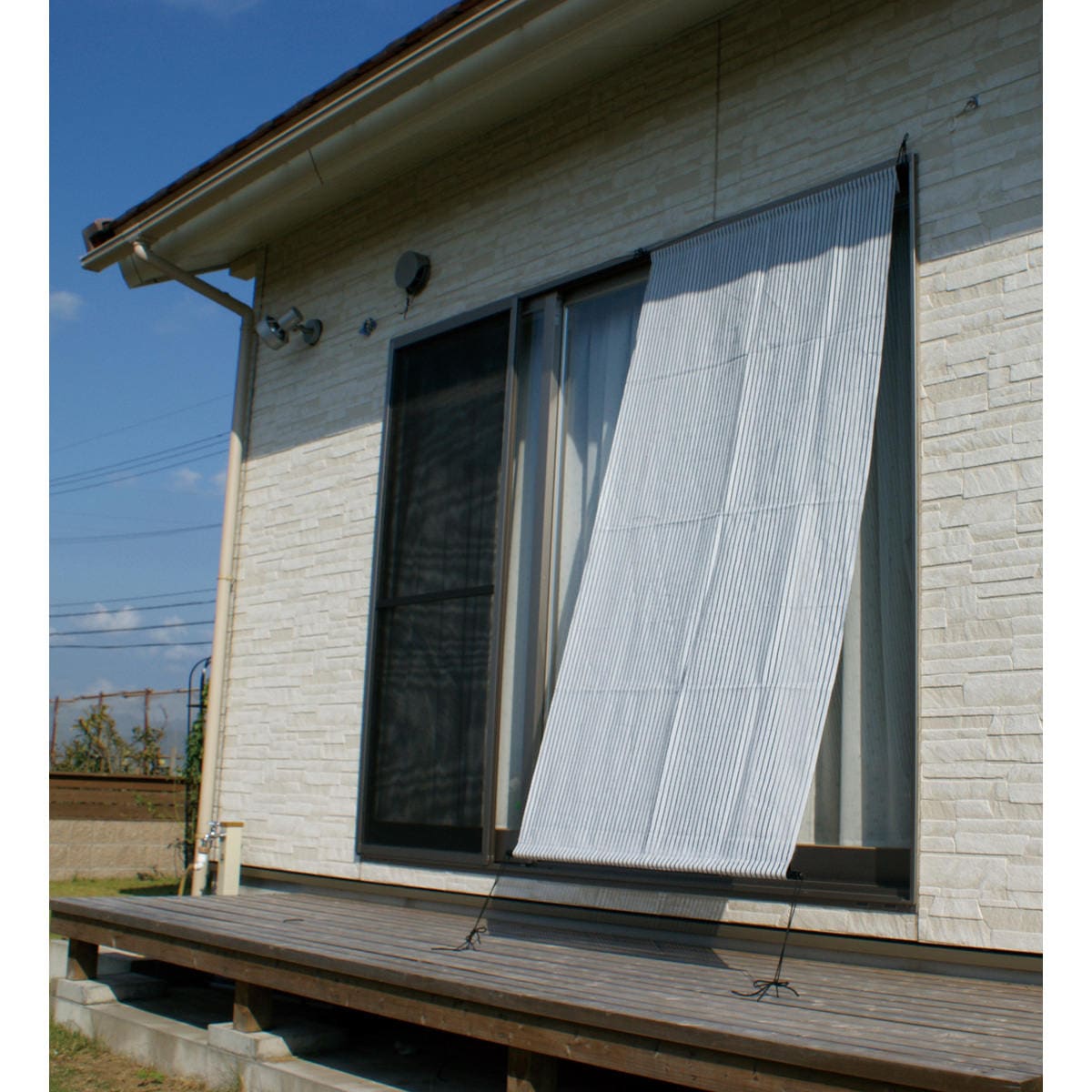 DAIM[第一ビニール]　日よけシート　吊り下げ【幅1ｍ×長さ2ｍ】　クールホワイト