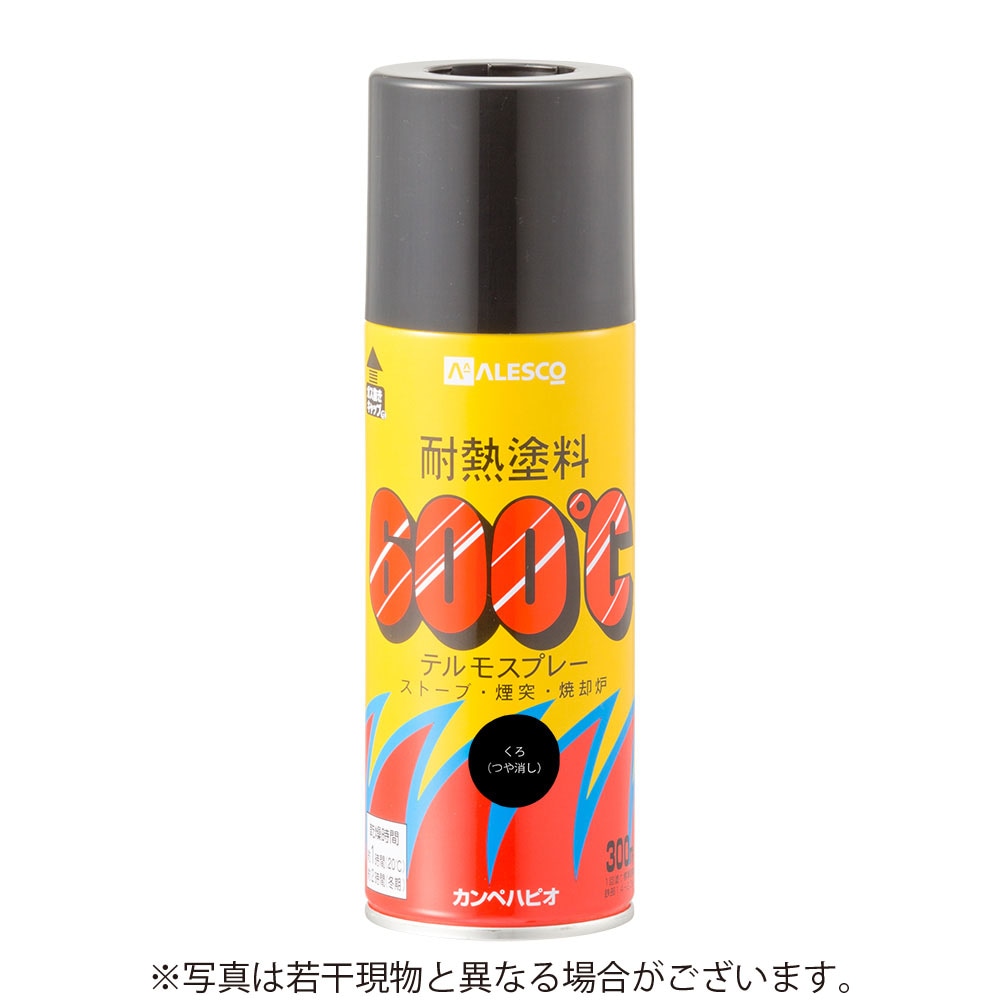 カンペハピオ　鉄部耐熱用テルモスプレー 300ｍｌ　くろ