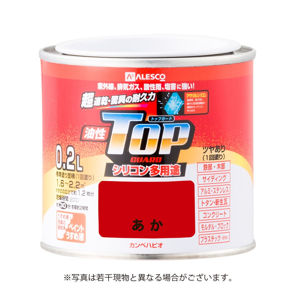 カンペハピオ 油性トップガード 0．2Ｌ あか