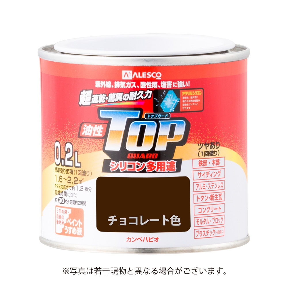 カンペハピオ　油性トップガード　0．2Ｌ チョコレート色