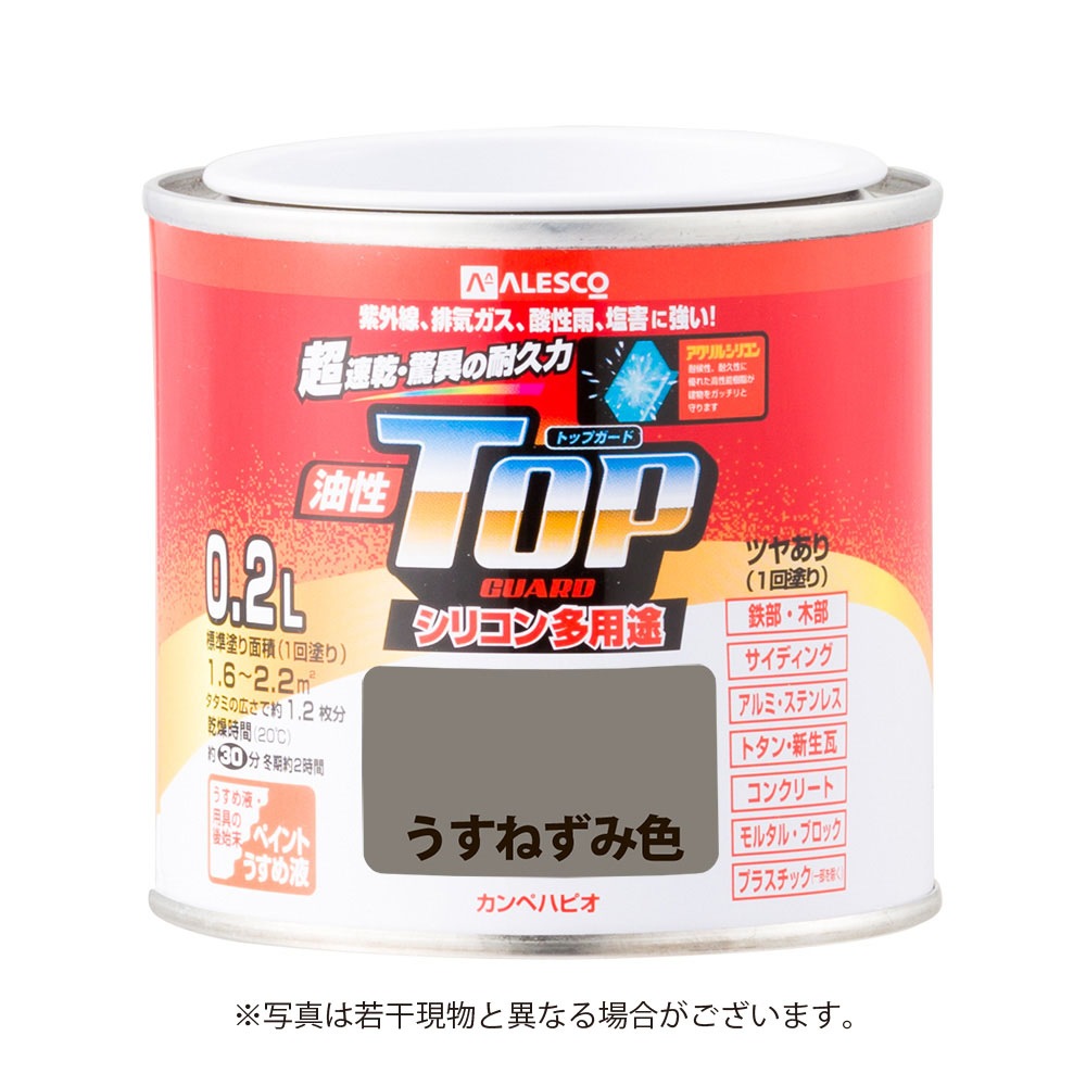 カンペハピオ　油性トップガード　0．2Ｌ　うすねずみ色