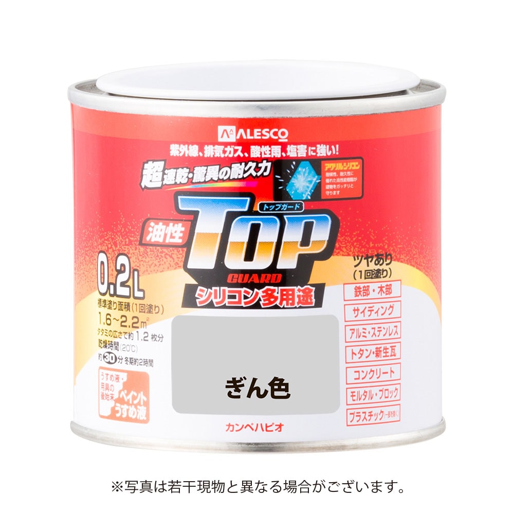 カンペハピオ　油性トップガード　0．2Ｌ　ぎん色