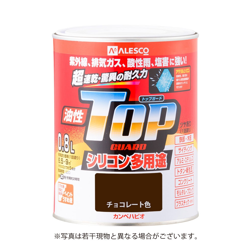 カンペハピオ 油性トップガード 0.8L チョコレート色