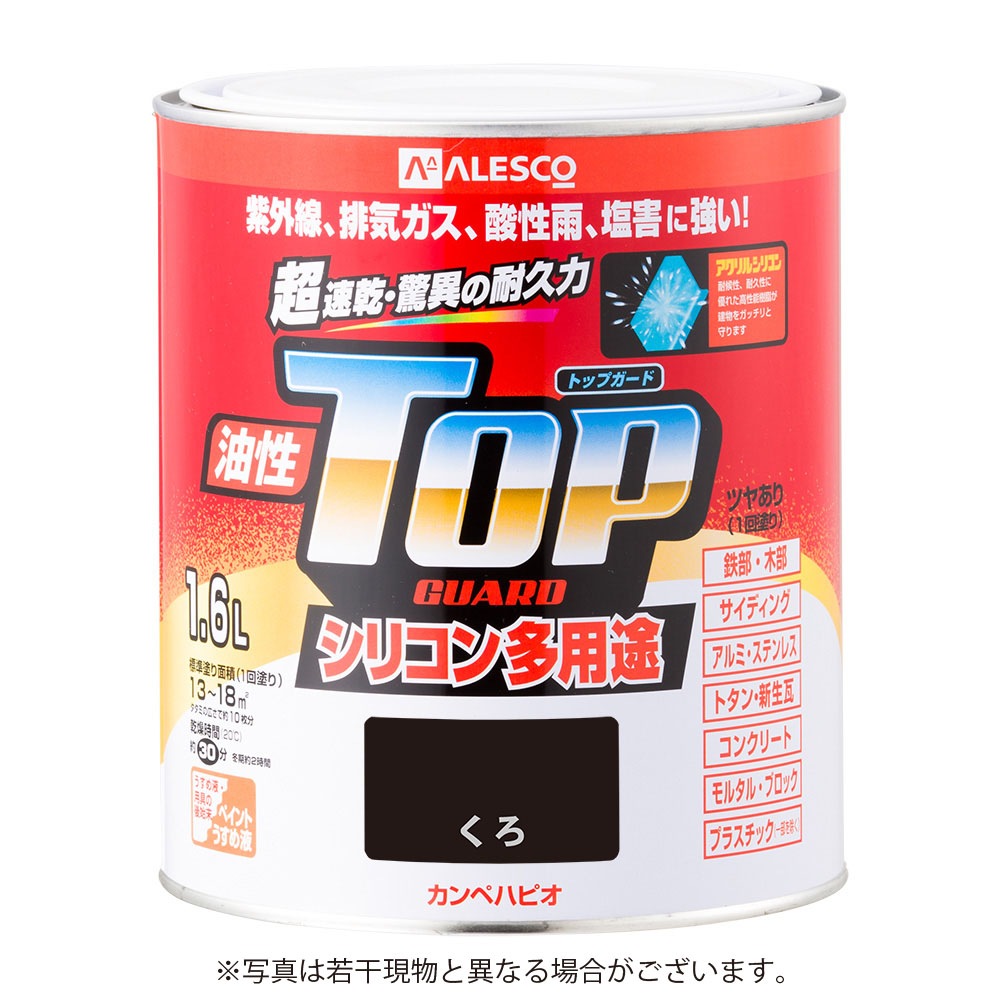 カンペハピオ　油性トップガード　【1.6L】［くろ］