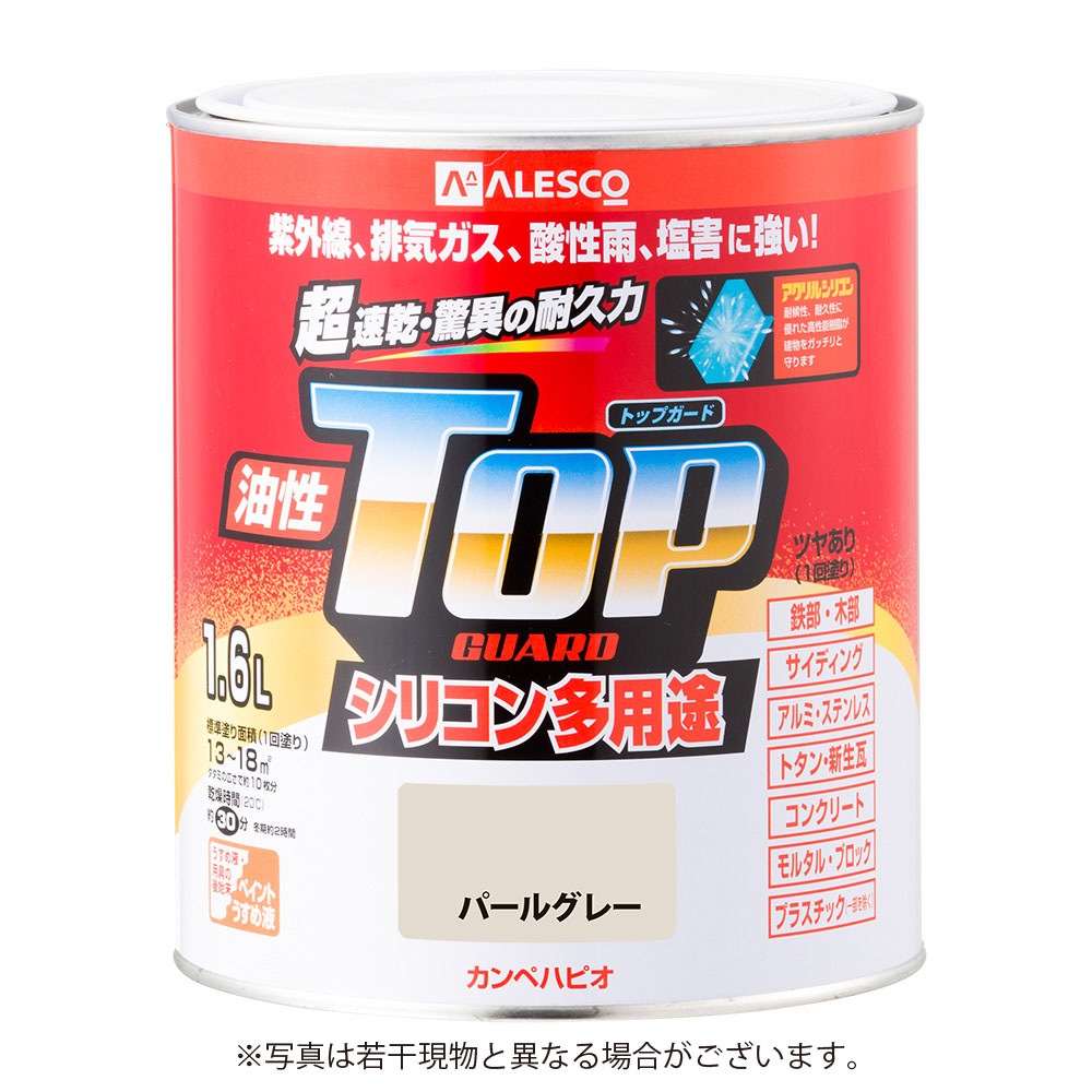カンペハピオ 油性トップガード 1.6L  パールグレー