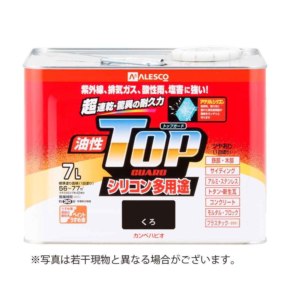 【送料無料】カンペハピオ油性トップガード　【7L】　［くろ］