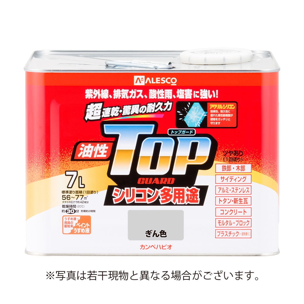【送料無料】カンペハピオ 油性トップガード 7L ぎん色