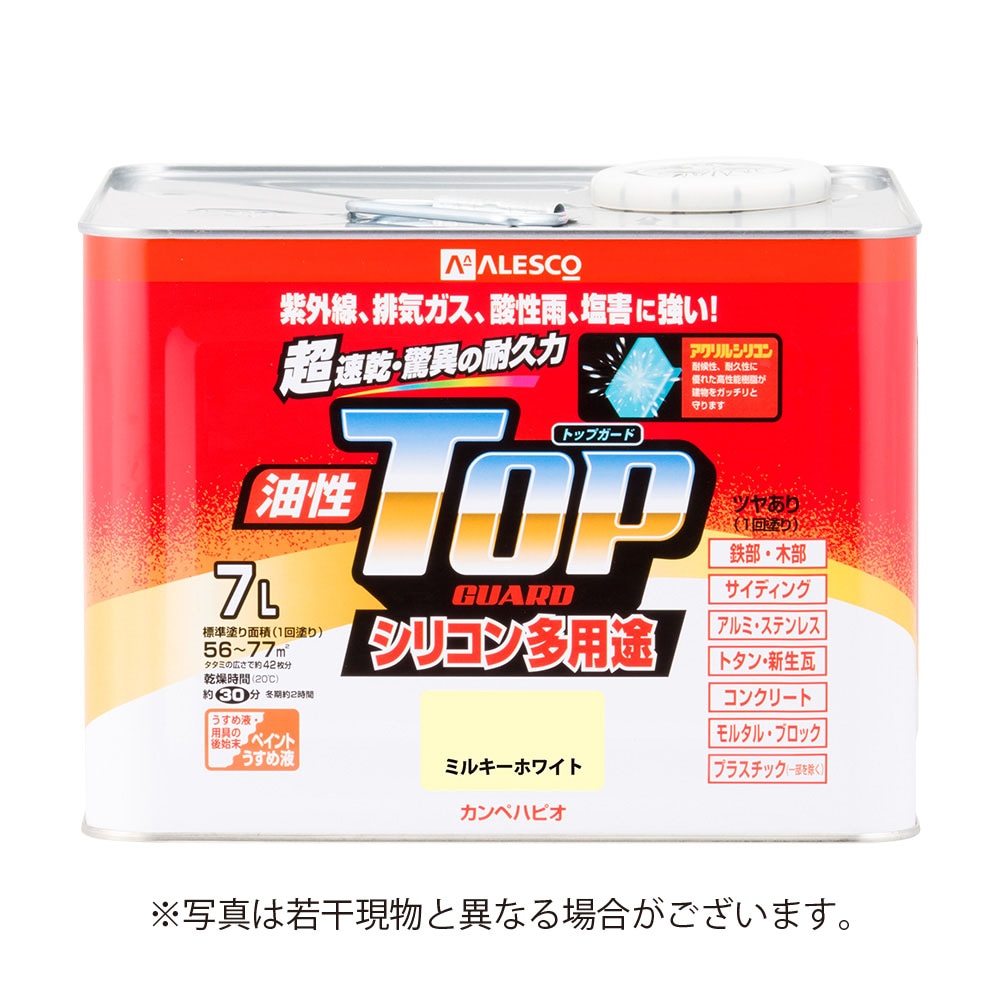 【送料無料】カンペハピオ 油性トップガード 7L ミルキーホワイト