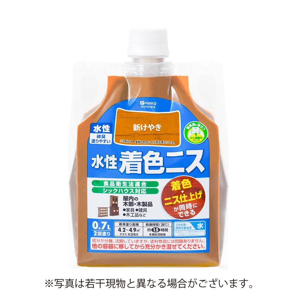 カンペハピオ 水性着色ニス 0.7L 新けやき