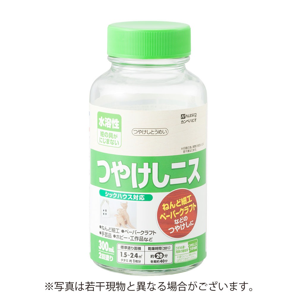 カンペハピオ 水溶性つやけしニスA 300ml つやけしとうめい
