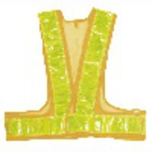 反射安全ベスト ショート丈 イエロー×イエロー フリーサイズ 292508 アークランズ