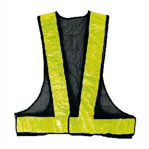 反射安全ベスト LEDライト ネイビー×イエロー 292511 アークランズ
