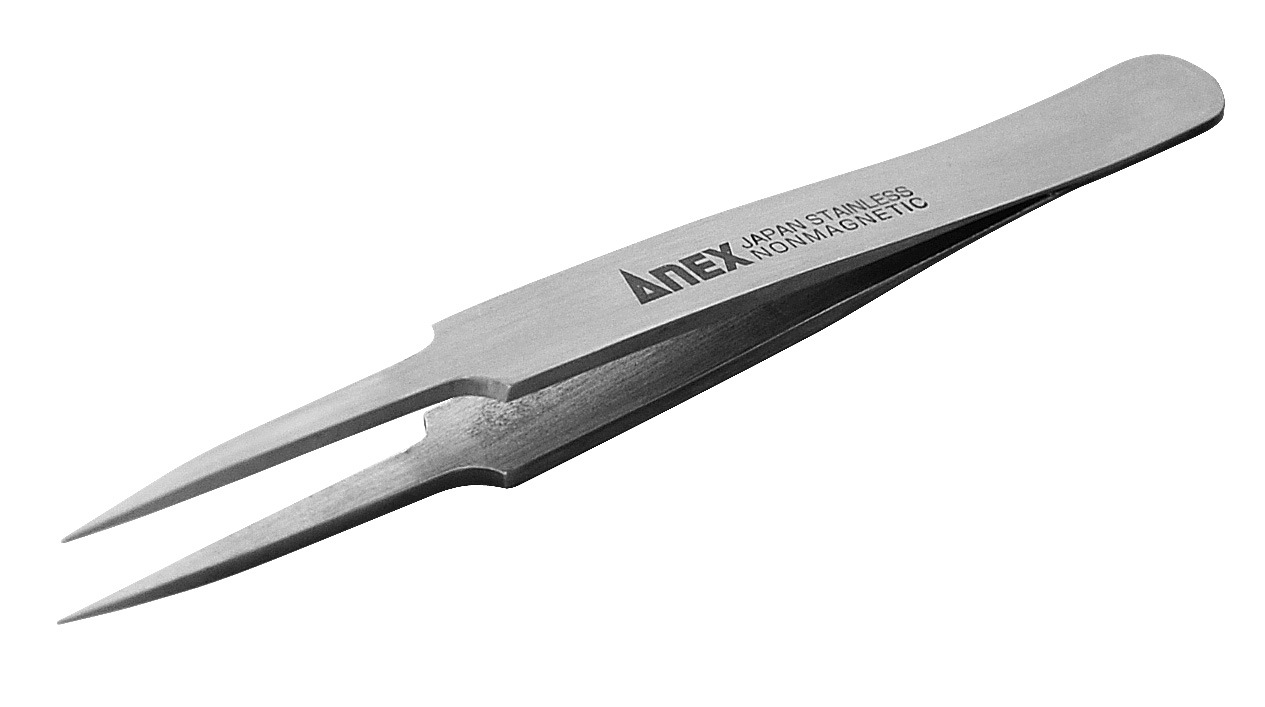 ANＥX アネックス 高精度18-8ステンレスピンセット No.204 極細鋭型 115mm