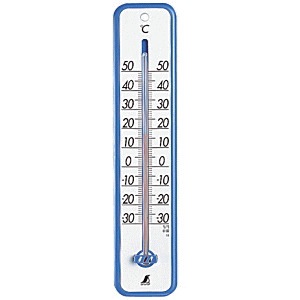 シンワ測定 温度計 プラスチック製 30cm ブルー 48361