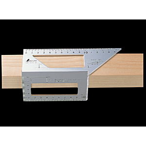 シンワ測定 一発止型定規 アルミ 62113