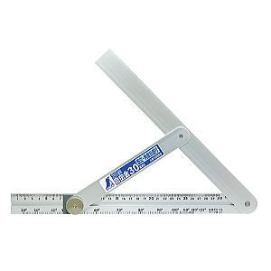 【送料無料】シンワ測定 アルミ自由金 30cm 筋交・角度目盛付 62660