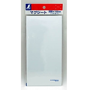 シンワ測定 マグシート つやあり A 10×20cm 0.8mm厚 白 72043