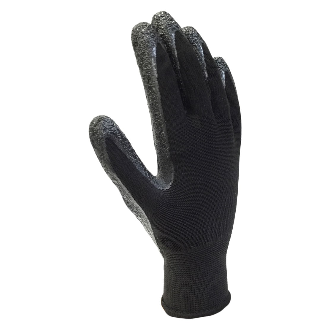 カヴァーワーク 作業用手袋 業務用13G天然ゴム背抜き Lサイズ 1双 ブラック FT-3321