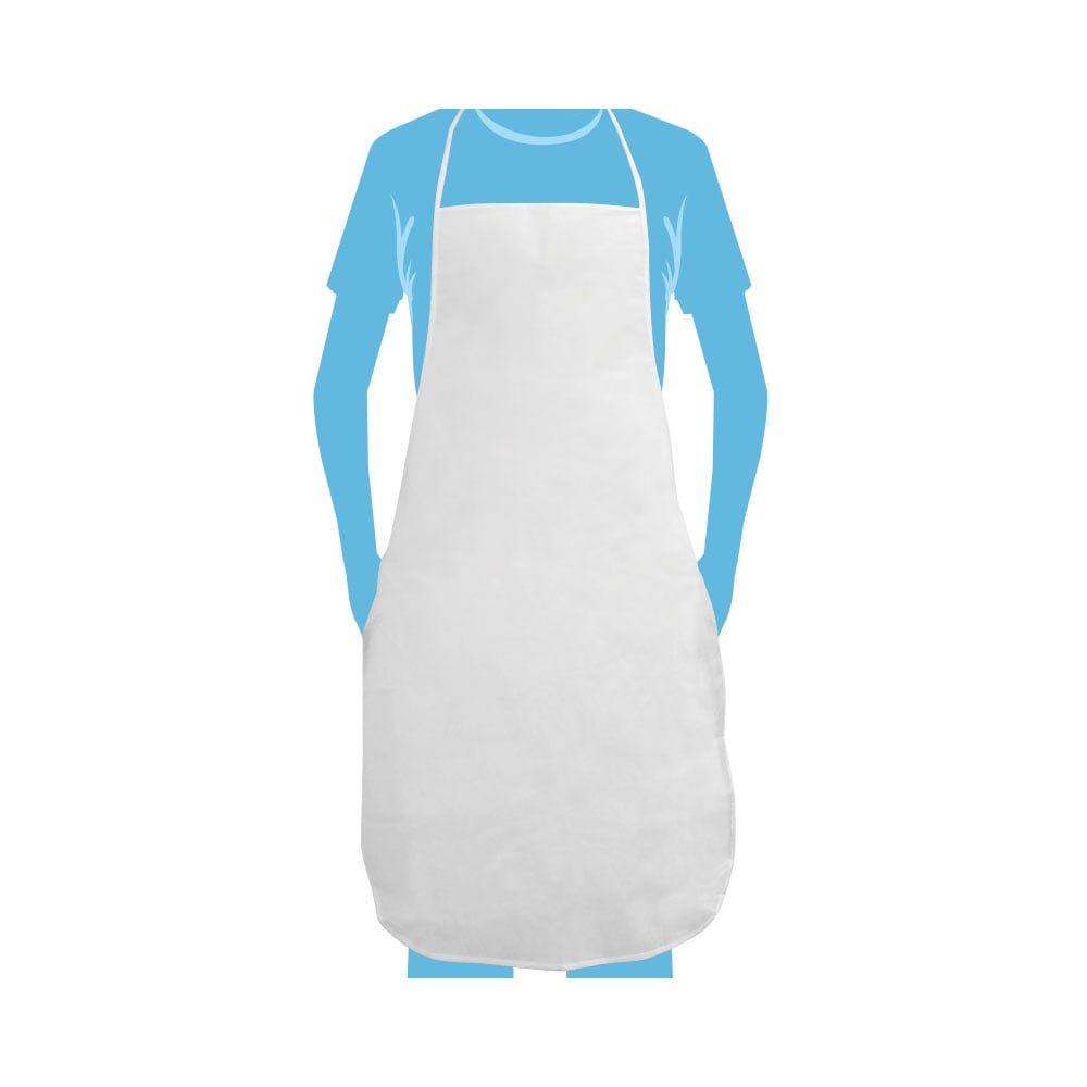 カヴァーワーク 不織布 エプロン 2枚入 F(フリーサイズ) ホワイト FT-903